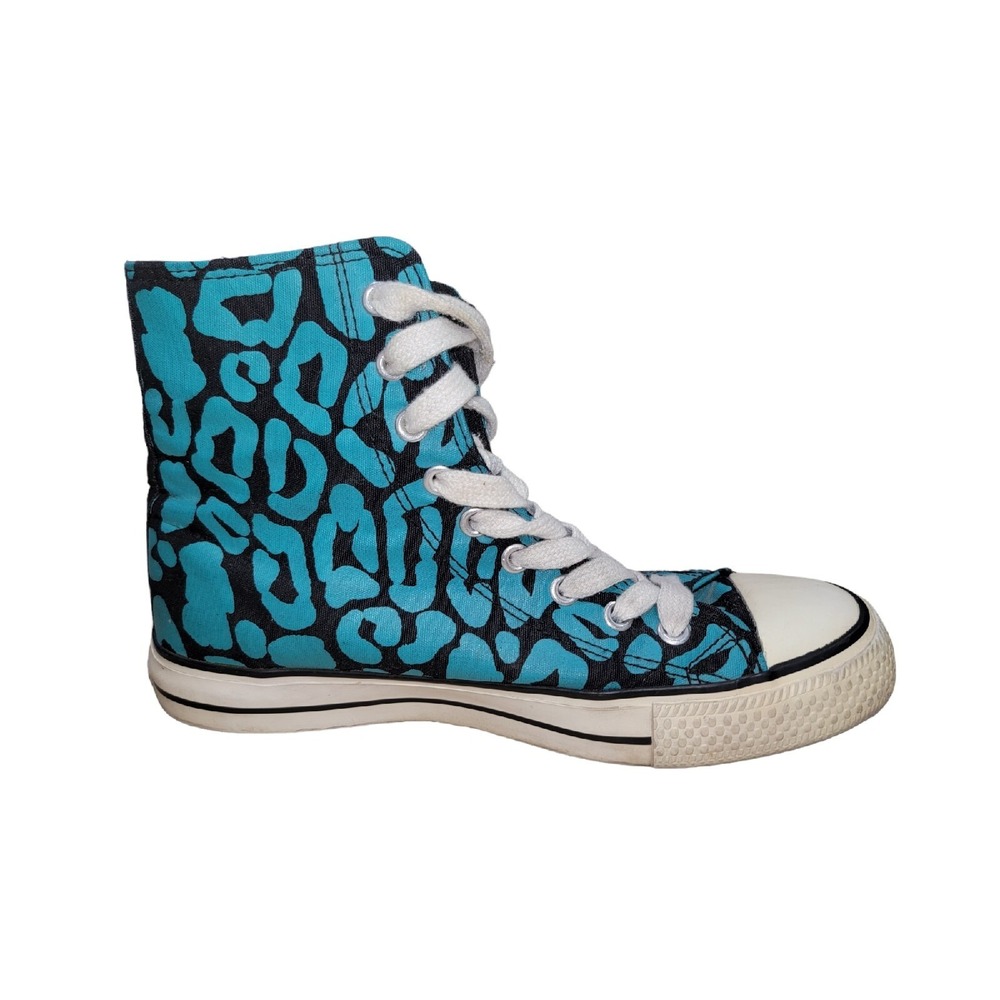 F24 Women's Blue/Black High Top Casual Sneakers Size 8 M - Picture 5 of 12